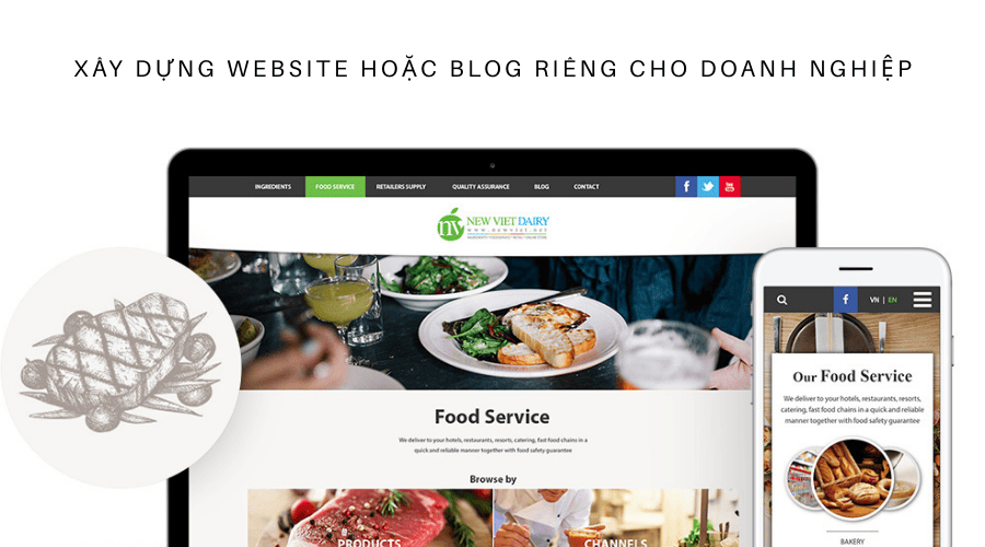 Xây dựng website hoặc blog riêng cho doanh nghiệp