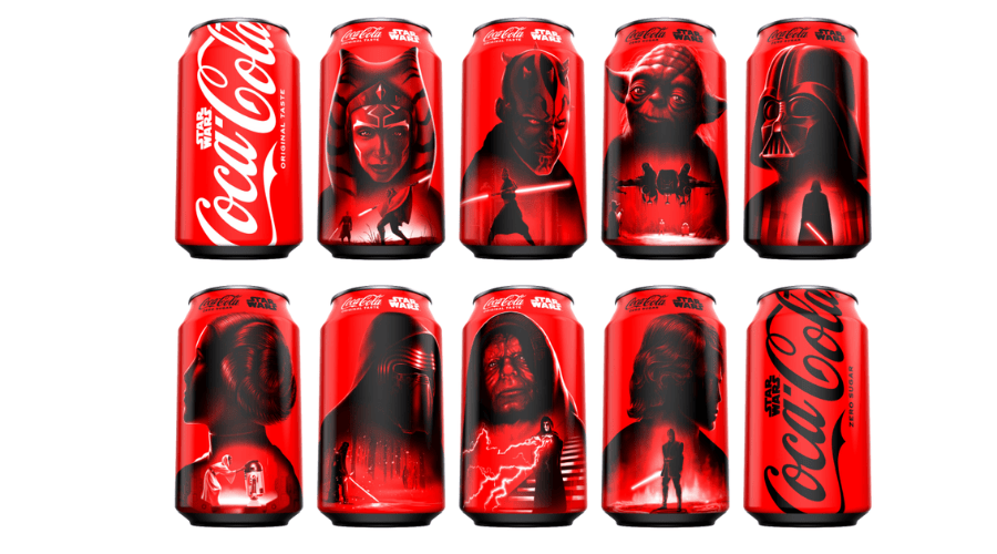 Bộ sưu tập 30 lon và chai Coca-Cola